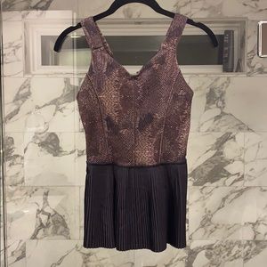 Black and Bronze Lulu Top